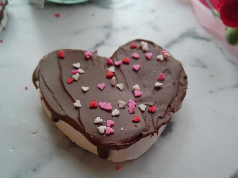 large homemade valentine chocolate marshmallow